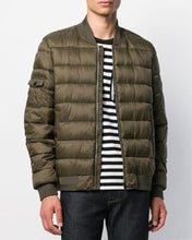 Load image into Gallery viewer, KARL LAGERFELD 505050 MILITARY-GREEN BOMBER JACKET
